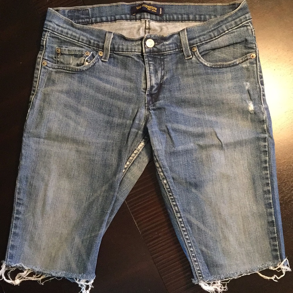 Levi’s too super low Bermuda jean shorts 9